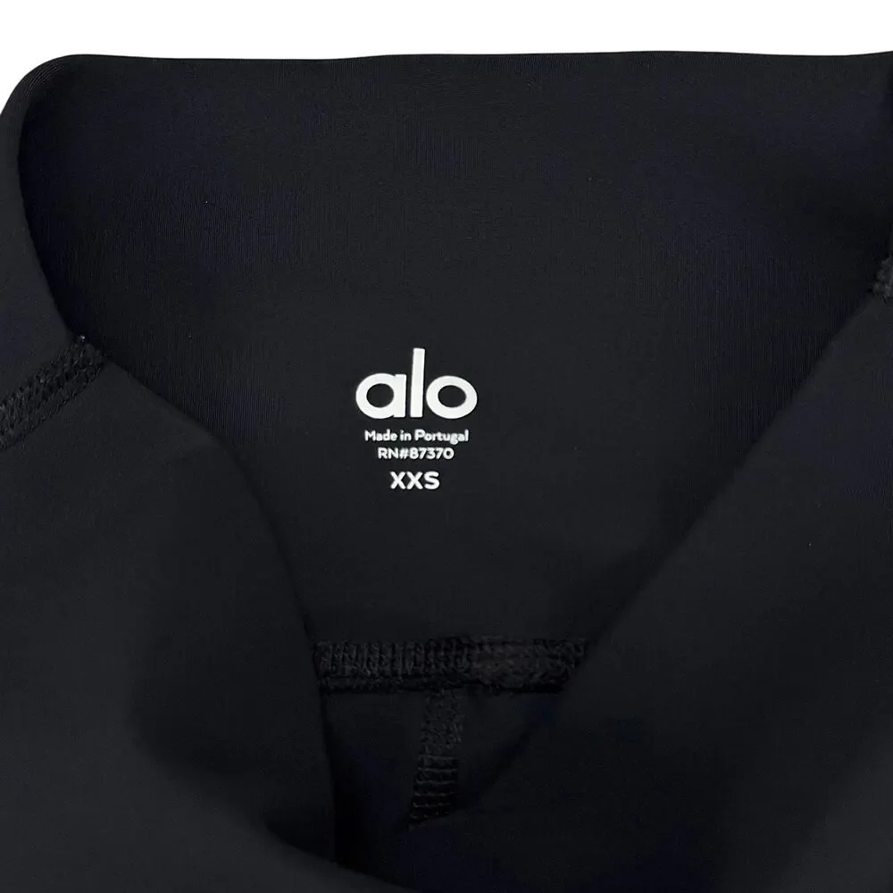 ALO YOGA Warrior High-Waist Ripped Legging Sz XXS Black